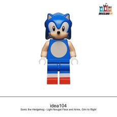 Figurine LEGO Ideas (CUUSOO) Sonic the Hedgehog - Light Nougat Face and Arms, Grin to Right, réf. idea104